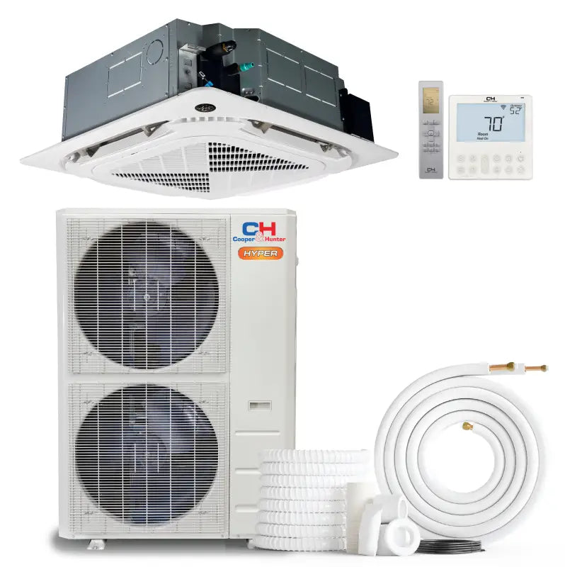 Ceiling cassette air conditioning system from Cooper & Hunter Hyper Series Light Commercial