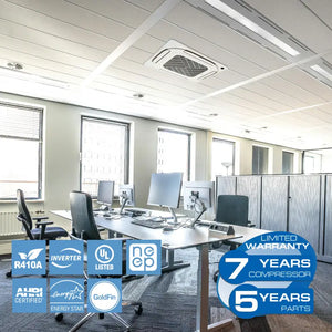 Ceiling cassette air conditioning unit from Cooper & Hunter Hyper Series Light Commercial range