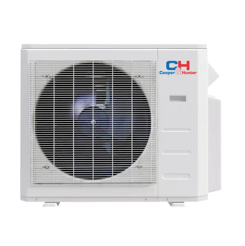 White air conditioning unit from Cooper & Hunter quad zone slim duct concealed duct mini split system