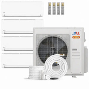 Cooper & Hunter 4 Zone 36,000 BTU HYPER Series Ductless Mini Split AC Wall Mounted 9k+9k+12k+18k