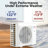 White Cooper & Hunter 36000 BTU Ductless Mini Split Smart WiFi Control with R454B refrigerant 230V SEER 23.0 Inverter
