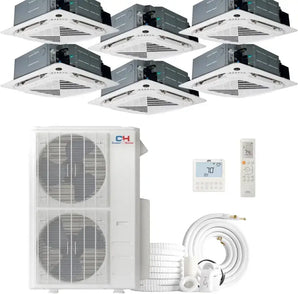 Installation Kit Cooper & Hunter 48000 BTU Ductless Mini Split Ceiling Cassette Air Conditioner with R454B refrigerant 230V SEER 24 Inverter
