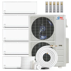 Cooper & Hunter Olivia Series multi zone ductless mini split with 25ft installation