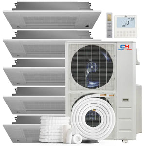 Cooper & Hunter 5 Zone 55,000 BTU OLIVIA Ductless Mini Split AC 1 Way Cassette 6k+6k+6k+6k+6k