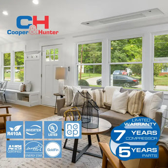 Cooper & Hunter 5 Zone 55,000 BTU OLIVIA Ductless Mini Split AC 1 Way Cassette 6k+6k+6k+6k+6k