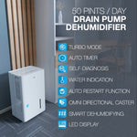 Cooper and Hunter 50 Pints Dehumidifier Features