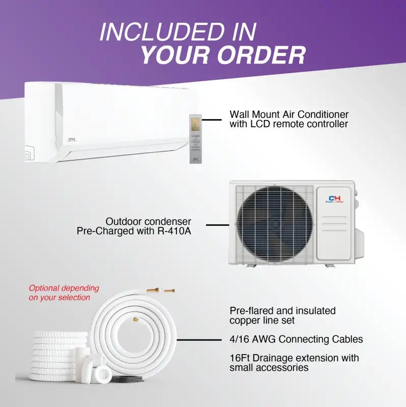 Wall-mounted air conditioner from Cooper & Hunter Olivia Series for efficient cooling
