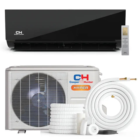 Black Cooper & Hunter air conditioner from Olivia Series Midnight, ductless mini split model