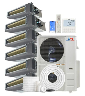 Cooper & Hunter 60000 BTU Ductless Mini Split Concealed Duct Air Conditioner with R454B refrigerant 230V SEER 22.0 Inverter