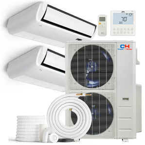 White Cooper & Hunter 60000 BTU Ductless Mini Split Universal Floor/Ceiling Air Conditioner with R454B refrigerant 230V SEER 22 Inverter