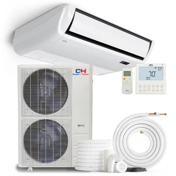 White Cooper & Hunter 60000 BTU Ductless Single Zone Mini Split Universal Floor/Ceiling Air Conditioner with R454B refrigeran