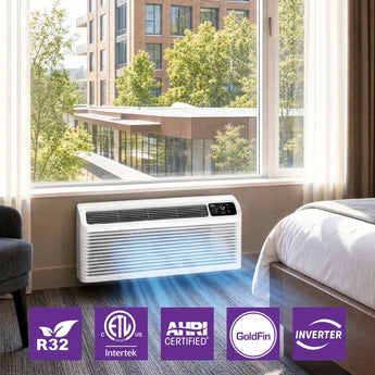 Cooper & Hunter PTAC Inverter Installed in Bedroom with City View