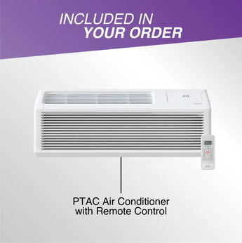 White Cooper & Hunter 9,000 BTU PTAC packaged terminal air conditioner with remote