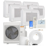 Cooper & Hunter Hyper 36,000 BTU 5-Zone 9k+9k+9k+9k+12k Mini Floor Console, 230V, R454B