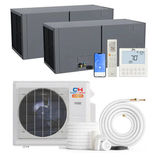 Cooper & Hunter Hyper Heat 28000 BTU Ductless Mini Split Multi-Position Air Handler Air Conditioner with R454B refrigerant 230V SEER 23 Inverter