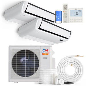 Cooper & Hunter Hyper Heat 28000 BTU Ductless Mini Split Universal Floor/Ceiling Air Conditioner with R454B refrigerant 230V SEER 23 Inverter