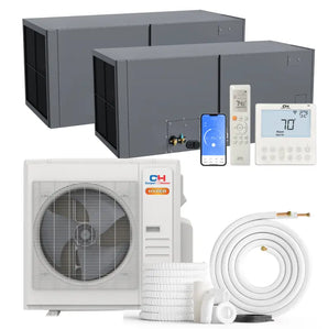 Cooper & Hunter Hyper Heat 36000 BTU Ductless Mini Split Multi-Position Air Handler Air Conditioner with R454B refrigerant 230V SEER 23 Inverter