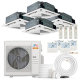 Cooper & Hunter Hyper Heat 36000 BTU 4-Zone Ductless Mini Split Ceiling Cassette Air Conditioner with R454B refrigerant 230V SEER2 23 Inverter