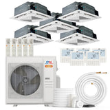 Cooper & Hunter Hyper Heat 36000 BTU 5-Zone Ductless Mini Split Ceiling Cassette Air Conditioner with R454B refrigerant 230V SEER2 23 Inverter