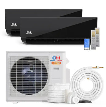 Cooper & Hunter Hyper Olivia Midnight 19,000 BTU 2-Zone 6k+6k Wall Mount, 230V, R410A - Ductless Mini Split Air...