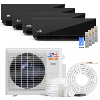 Cooper&Hunter Hyper Heat Olivia Midnight Series 4-Zone Ductless Mini Split AC & Heat Pump