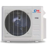 White Cooper & Hunter R410A outdoor unit with circular fan grille