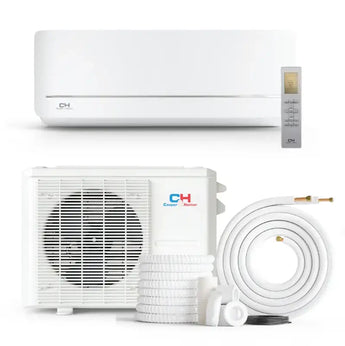 White cooper hunter mia 9000 btu ductless mini split ac with indoor outdoor units and remote control best buy air conditioner