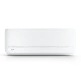 White rectangular wall mounted cooper and hunter mia 9000 btu mini split ac with silver accent best buy air conditioner
