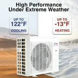 Cooper & Hunter Olivia 18,000 BTU 2-Zone 12k+12k Wall Mount, 230V, R454B - Ductless Mini Split Air Conditioner Heat Pump