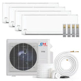 Cooper & Hunter Olivia 28,000 BTU 4-Zone 6k+6k+6k+9k Wall Mount, 230V, R454B - Ductless Mini Split Air Conditioner Heat Pump
