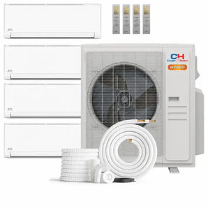 Cooper & Hunter Olivia Hyper 36,000 BTU 4-Zone 9k+9k+12k+12k Wall Mount, 230V, R454B - Ductless Mini Split AC Heat Pump