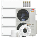 Cooper & Hunter Olivia Hyper 55,000 BTU 4-Zone 6k+6k+18k+18k Wall Mount, 230V, R32 - Ductless Mini Split AC Heat Pump