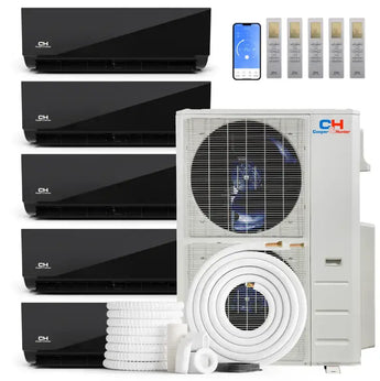 Cooper & Hunter Olivia Midnight 48,000 BTU 5-Zone 9k+9k+9k+9k+9k Wall Mount, 230V, R454B
