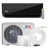 Black glossy cooper and hunter olivia midnight 9000 btu wall mount ac with matching remote best buy ac option