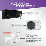 Black cooper and hunter olivia midnight 9000 btu wall mount ac with lcd remote controller best buy air conditioner