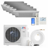 Cooper&Hunter 36,000 BTU 5-Zone One-Way Cassette Mini Split kit with R454B refrigerant, 230V, SEER2 24 — 5 indoor units, outdoor condenser and line-set