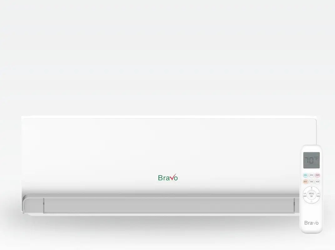 BRAVO 36,000 BTU Dual Zone 9000 + 24000 BTU Wall Mount Ductless Mini Split A/C and Heater with 16ft Installation Kits