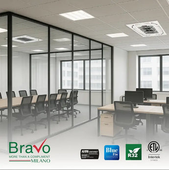 Installation Kit Bravo 42000 BTU Ductless Mini Split Ceiling Cassette Air Conditioner with R32 refrigerant 230V SEER 24.0 ...
