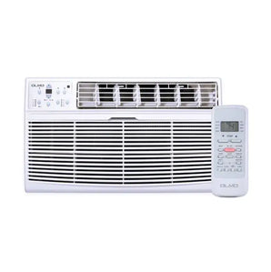 White 115V through-the-wall air conditioner with remote and R32 refrigerant for comfort