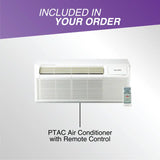 White Remote Control OLMO 15000 BTU Ductless Single Zone Mini Split PTAC Smart WiFi Control with R32 refrigerant 230V Inve...