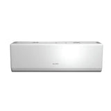 White wall mount ductless mini split AC with 18000 BTU dual zone for cooling efficiency