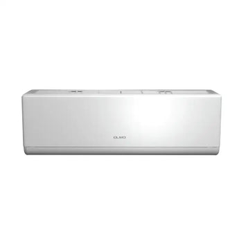 White wall mount ductless mini split AC with 18000 BTU dual zone for cooling efficiency