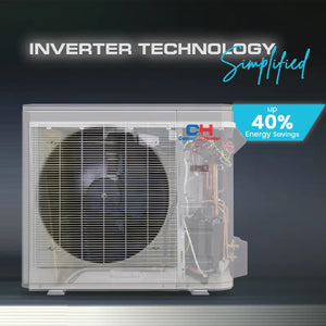 Inverter tech mini split wall mount ductless AC with energy savings for 3 zone 24k BTU