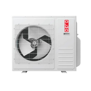 White mini split wall mount ductless 3 zone 24000 BTU OLMO Sierra AC unit