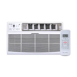 White 115V through-the-wall air conditioner with remote and R32 refrigerant for comfort