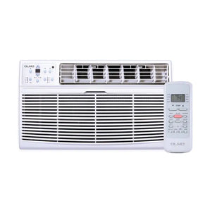 White 115V through-the-wall air conditioner with remote and R32 refrigerant for comfort