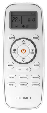 Olmo R410A wall mount remote with digital display and buttons