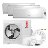 White OLMO 24000 BTU Ductless Mini Split Air Conditioner with R410A refrigerant 230V SEER 22.0 Inverter
