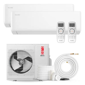 OLMO Sierra 27,000 BTU 2-Zone 9k+18k Wall Mount, 230V, R454B - Ductless Mini Split Air Conditioner Heat Pump