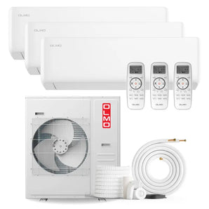 OLMO Sierra 42,000 BTU 3-Zone 9k+9k+12k Wall Mount, 230V, R454B - Ductless Mini Split Air Conditioner Heat Pump